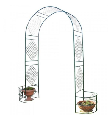 Арка разборная 250 х 120 х 50 см 'Сетка ромб с клумбами' металл зеленая 'Урожайная сотка' в интернет гипермаркете «Планета Лета». Фото