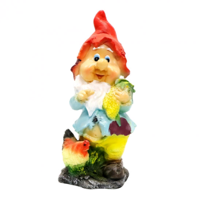 Фигурка Гномик с курочкой h 43 F850 в интернет гипермаркете «Планета Лета». Фото