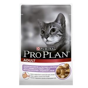 Корм PRO PLAN ADULT Cat д/кош КвЖ индейка 85г в интернет гипермаркете «Планета Лета». Фото