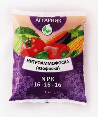 Удобрение Нитроаммофоска (азофоска) NPK 16:16:16 1кг А в интернет гипермаркете «Планета Лета». Фото