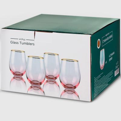 НАБОР ИЗ 4 СТАКАНОВ GRADIENT 550МЛ РОЗОВ в интернет гипермаркете «Планета Лета». Фото