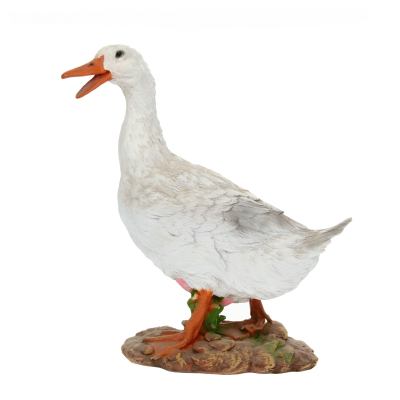 Фигура Гусь на цветочках  Н-40см., L-23 см., В-13 см. в интернет гипермаркете «Планета Лета». Фото