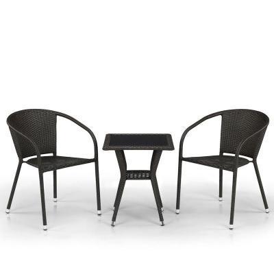 Комплект мебели 2 стула + стол кофейный T25A/Y137C-W53 Brown в интернет гипермаркете «Планета Лета». Фото