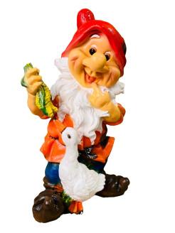 Фигурка Гном с уткой h 49см F1199 в интернет гипермаркете «Планета Лета». Фото