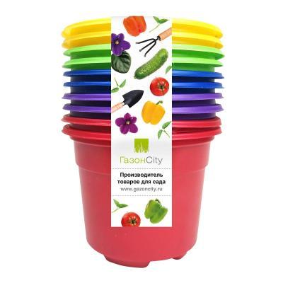 Горшок рассадный круглый Color (10 шт) 9*6,8 см, V=0,3 л в интернет гипермаркете «Планета Лета». Фото