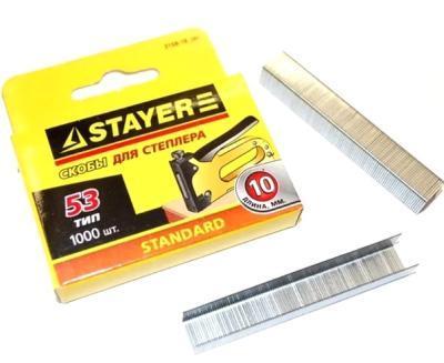 Скобы STAYER для степлера тип 53 10 мм 100 шт 3159-10_z02 в интернет гипермаркете «Планета Лета». Фото