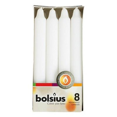 Свеча Болсус столовая 180*21,3 8шт Белая в интернет гипермаркете «Планета Лета». Фото