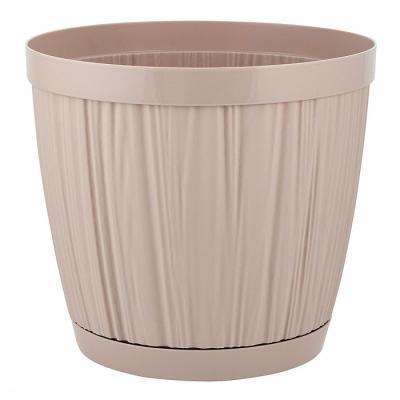 Горшок для цветов InGreen BARCELONA 6,5л, D240мм молочный шоколад в интернет гипермаркете «Планета Лета». Фото