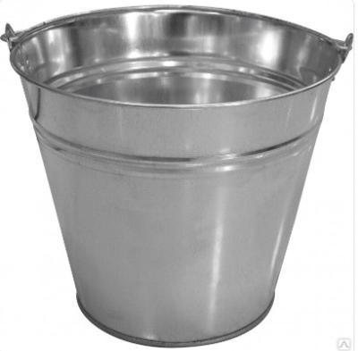 Ведро оцинкованное 10 л Узбекистан (10шт) 0,3мм, 520гр в интернет гипермаркете «Планета Лета». Фото