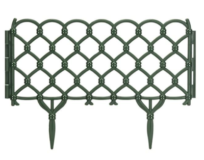 Ограждение садовое пласт `Фаберже` 280 х 28 см темно-зеленое в интернет гипермаркете «Планета Лета». Фото