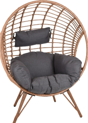 Кресло плетеное 106х132 см с подушками серый FC2100610 в интернет гипермаркете «Планета Лета». Фото