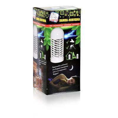 Лампа-ловушка HELP для уничт ЛЕТАЮЩИХ НАСЕКОМЫХ 220 В 9х9х20 см в интернет гипермаркете «Планета Лета». Фото