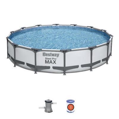 Бассейн каркасный 427х84 см Steel Pro Frame Pool Bestway 56595 Bestway в интернет гипермаркете «Планета Лета». Фото Бассейн каркасный 427х84 см Steel Pro Frame Pool Bestway 56595 в интернет гипермаркете «Планета Лета». Фото