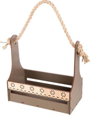 Ящик с ручкой "Вязаный узор" 26х14х25см (дерево) нг в интернет гипермаркете «Планета Лета». Фото