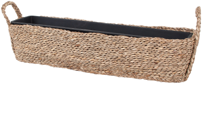 Кашпо плетеное "Pigtail Polycube",  52x19хH16/25 см с тех.горшком в интернет гипермаркете «Планета Лета». Фото