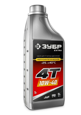 ЗУБР EXTRA 4Т-10W40 полусинтетическое масло для 4-тактных двигателей, 1 л в интернет гипермаркете «Планета Лета». Фото