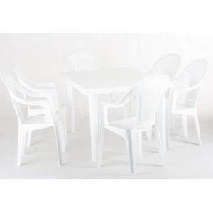 Стол прямоугольный пластик белый 00-00000311 в интернет гипермаркете «Планета Лета». Фото