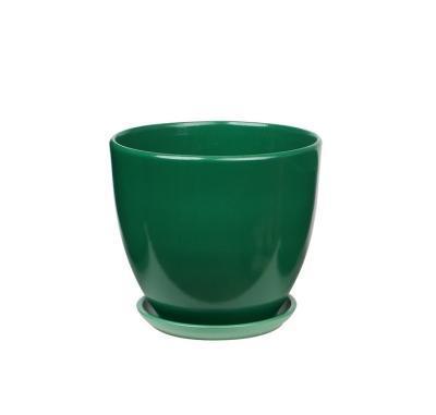 Горшок Колор Гейм зеленый высокий овал d12, h10см, 0,6л в интернет гипермаркете «Планета Лета». Фото