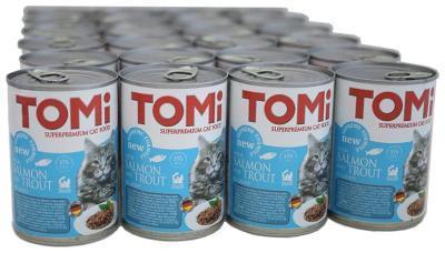 "TOMI" консервы для кошек 400г лосось и форель (уп-24 шт) Германия в интернет гипермаркете «Планета Лета». Фото
