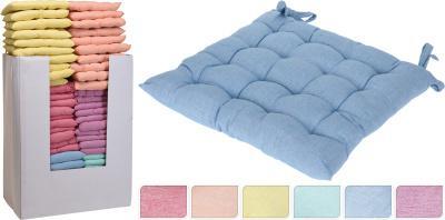 Подушка хлопок синтепон 40x40x5 см цв в асс A35760020 в интернет гипермаркете «Планета Лета». Фото