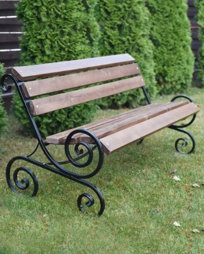 Лавочка садовая Завиток НПА3262 1,5м в интернет гипермаркете «Планета Лета». Фото