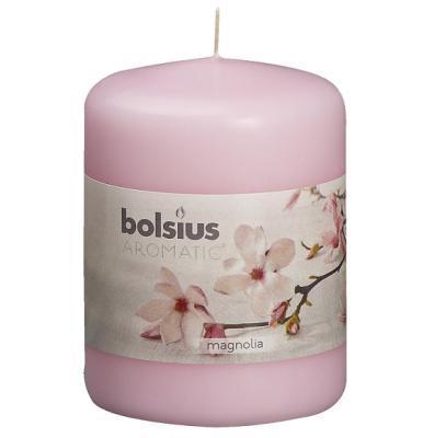 Свеча Болсус столбик 80*60 аромат магнолия 103626490104 в интернет гипермаркете «Планета Лета». Фото