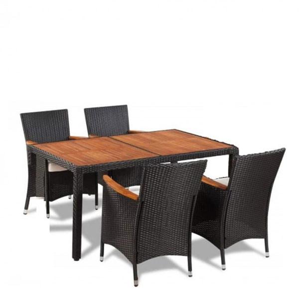 Комплект мебели 6 стульев + стол 150x90 AFM-460B Brown в интернет гипермаркете «Планета Лета». Фото