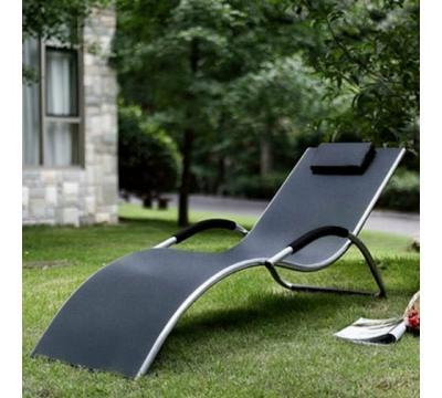 Шезлонг-лежак Грация MC-3039GA Silver-Black в интернет гипермаркете «Планета Лета». Фото