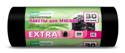Мешок для мусора ПНД Mirpack-"EXTRA" 30л 12мкм 30шт 30053001 в интернет гипермаркете «Планета Лета». Фото
