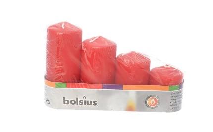 Набор свечи столбики 130х50, 111х50, 90х50 Красный в интернет гипермаркете «Планета Лета». Фото