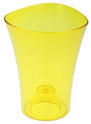 Кашпо Волна орхидейный d14; h18, 1,3л желтый в интернет гипермаркете «Планета Лета». Фото