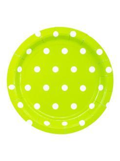 Тарелка Горошек светло-зеленая 17 см 6 шт в интернет гипермаркете «Планета Лета». Фото