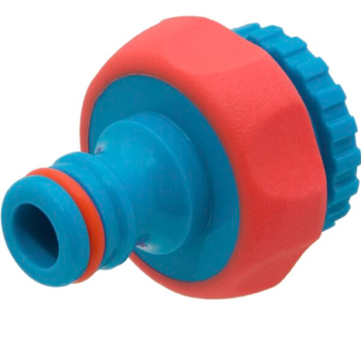 Штуцер под коннектор, с внутренней резьбой с переходником   1/2-3/4, пластик/резина, MPF в интернет гипермаркете «Планета Лета». Фото