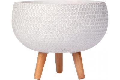 Кашпо IDEALIST Ханни Чаша с подставкой, белое, d36.5 h29, HON-AW-36 в интернет гипермаркете «Планета Лета». Фото