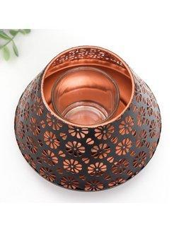 Подсвечник (металл, стекло), 11.5x17см в интернет гипермаркете «Планета Лета». Фото