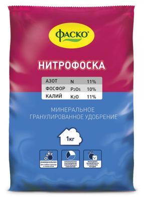 Удобрение сухое Фаско Нитрофоска минеральное 1кг в интернет гипермаркете «Планета Лета». Фото