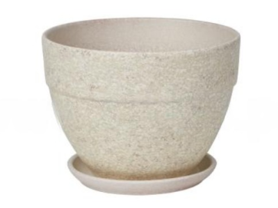 Горшок Бежевый камень овал борт с/п d22, h16 см, 3,8л в интернет гипермаркете «Планета Лета». Фото
