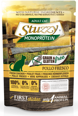 Корм Stuzzy Monoprotein консервы д/кошек свежая курица 85г в интернет гипермаркете «Планета Лета». Фото