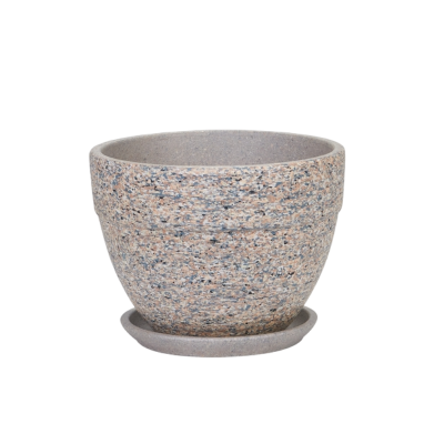 Горшок Лунный камень овал борт d12, h8,5см, 0,5л в интернет гипермаркете «Планета Лета». Фото