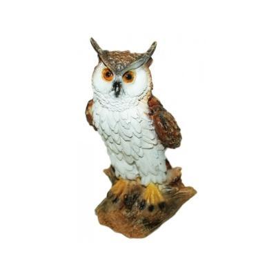 Фигура Филин маленький на бревне Н-20см в интернет гипермаркете «Планета Лета». Фото