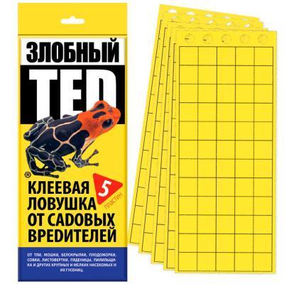 Ловушка клеевая Злобный ТЭД от сад. вред. 5 пластин, НЕ ЯД! в интернет гипермаркете «Планета Лета». Фото
