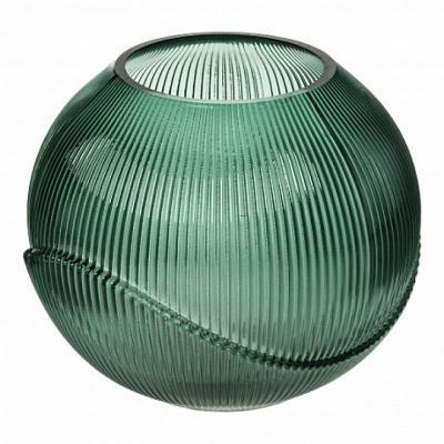 Ваза рифленая (стекло), D19,5xH23,5 см в интернет гипермаркете «Планета Лета». Фото