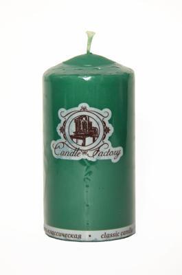 Свеча колонна 70*120 зеленый в интернет гипермаркете «Планета Лета». Фото