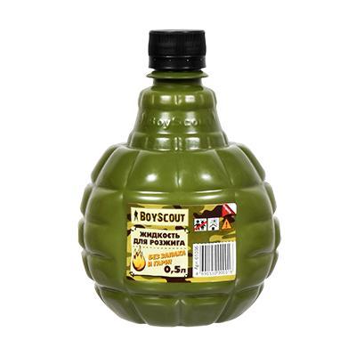 Жидкость для розжига BOYSCOUT 0,5 л Парафиновая /24 61036 в интернет гипермаркете «Планета Лета». Фото