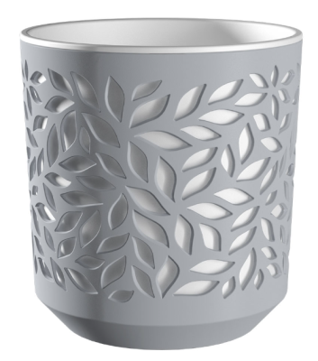 Кашпо "Leaves" (4л.) Цв. Серый/Белый (Арт. КШ-5829) в интернет гипермаркете «Планета Лета». Фото