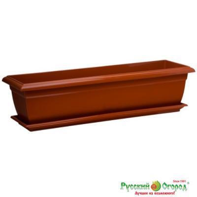 Балконный ящик с п/д 600мм терракот в интернет гипермаркете «Планета Лета». Фото