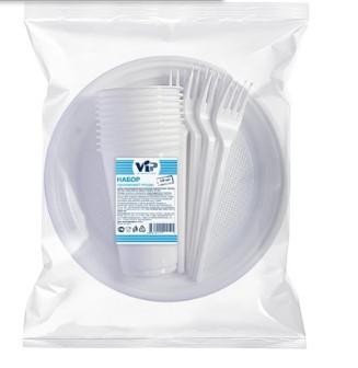 Набор для пикника Стандарт 10 перс (тарелка ПП+стакан 200+вилки) в интернет гипермаркете «Планета Лета». Фото