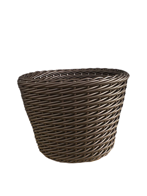 Горшок Счастье плетеный шоколад d27, h29, 16л в интернет гипермаркете «Планета Лета». Фото
