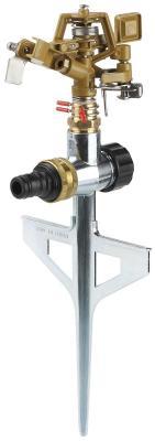 Разбрызгиватель GREEN APPLE 360 град, импульсный, вращающийся, металл (12/48) в интернет гипермаркете «Планета Лета». Фото