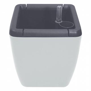 Горшок для цветов с автополивом InGreen Munchen 1,5л с вставкой 0,85л, квадратный, Утренний туман в интернет гипермаркете «Планета Лета». Фото